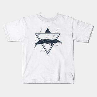 Cosmic Whale. Geometric Style Kids T-Shirt